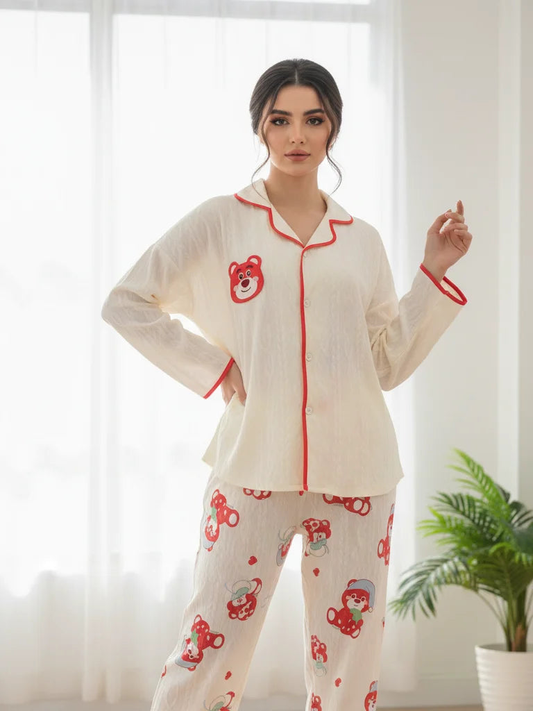Rose Bear Loose Nightdress