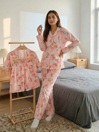 3pc Cardigan Apple Powder