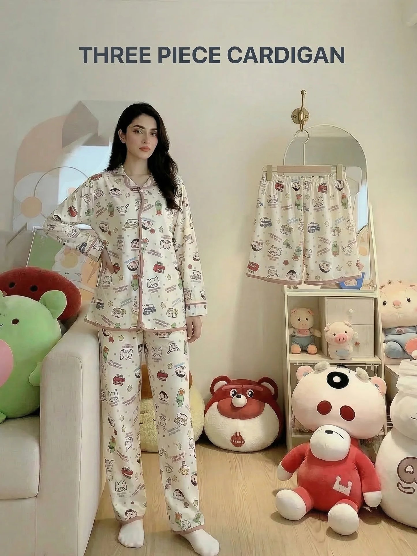 3pc Cardigan Pixel Xiaoxin