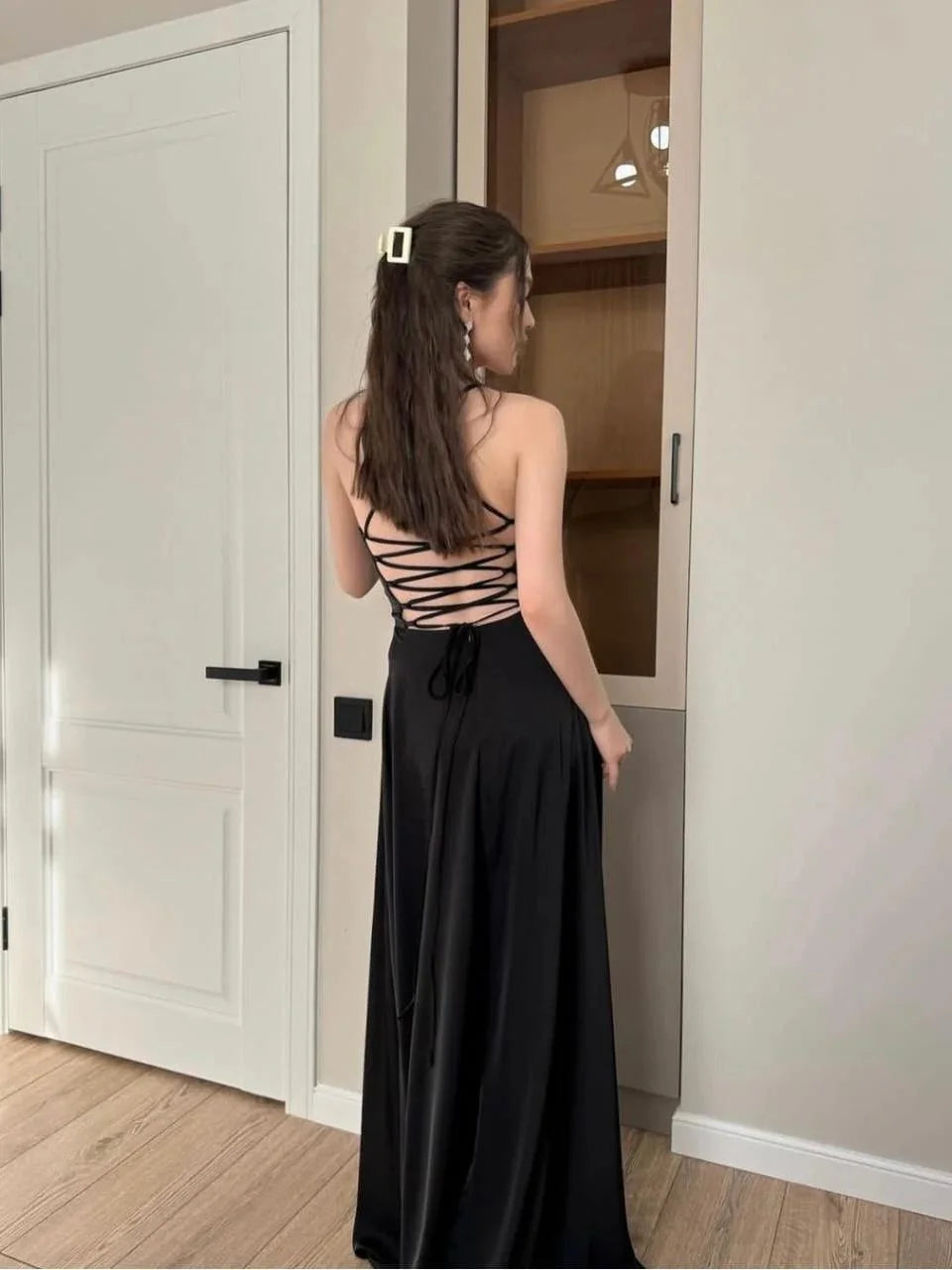 Black Spaghetti Bodycon Partywear