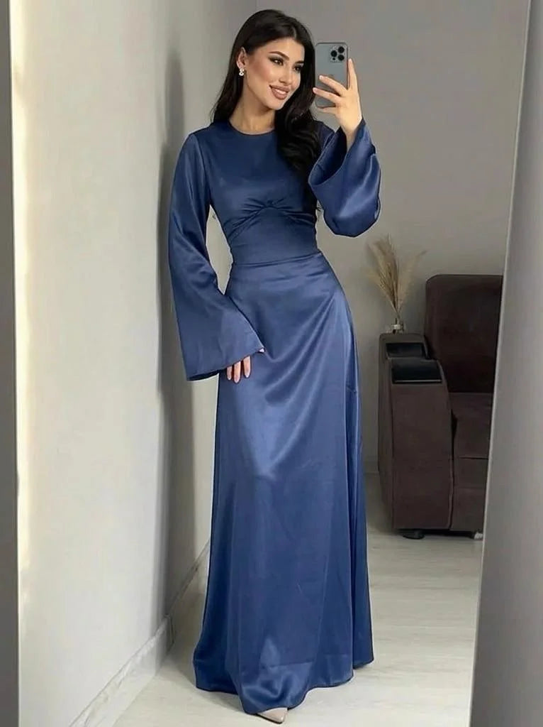 Blue Elegant Maxi Partywear