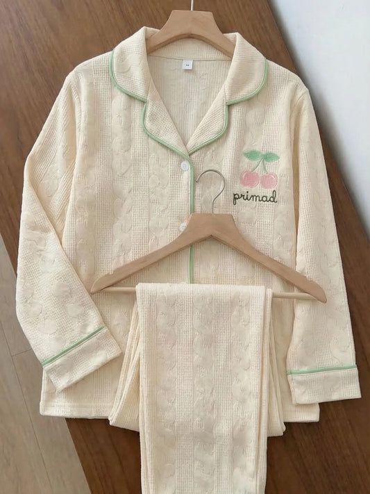 Apricot Cherry Loose Nightdress