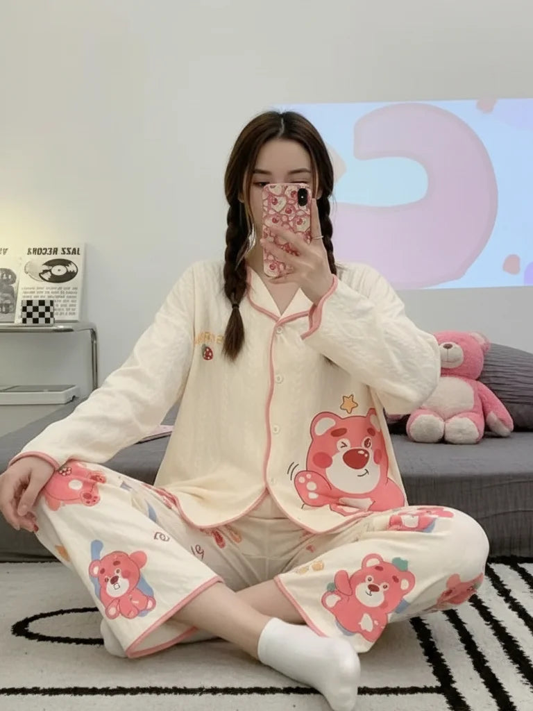 Strawberry Bear Loose Nightdress