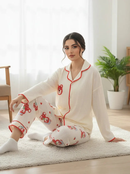 Rose Bear Loose Nightdress
