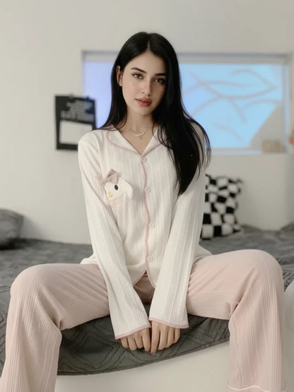 White Powder Rabbit Loose Nightdress