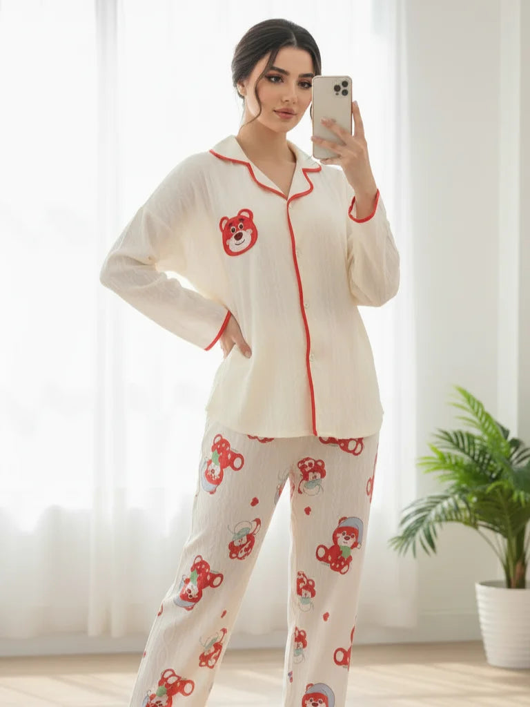 Rose Bear Loose Nightdress