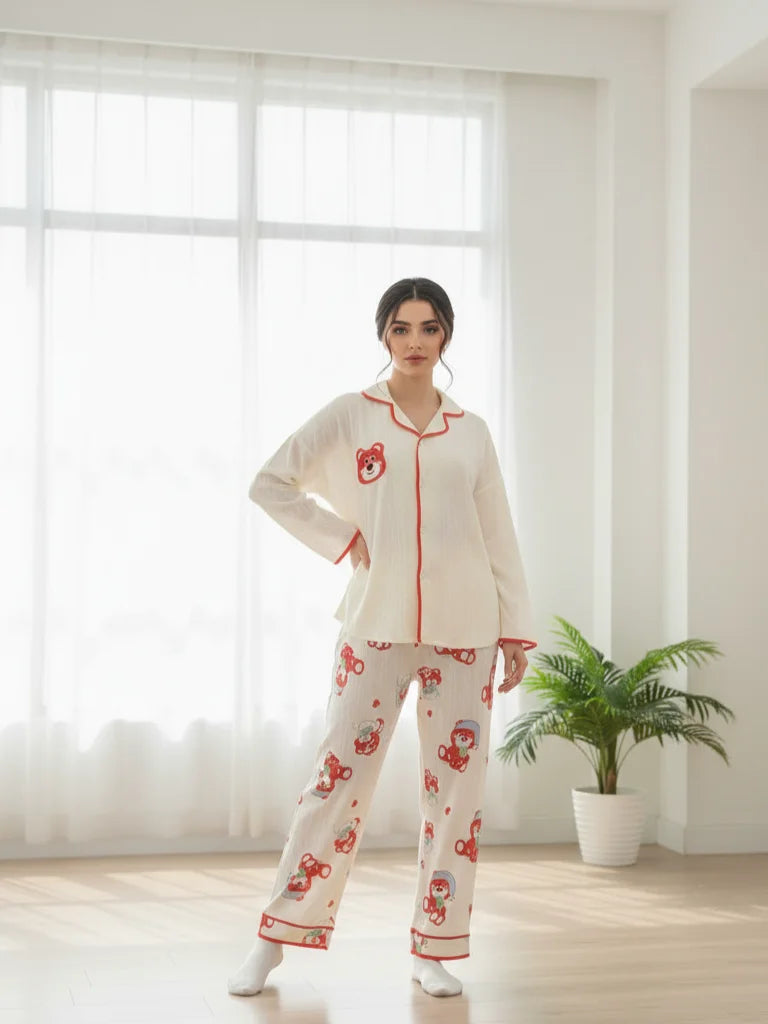 Rose Bear Loose Nightdress