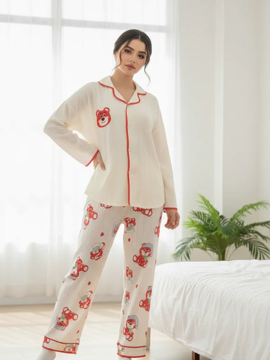 Rose Bear Loose Nightdress