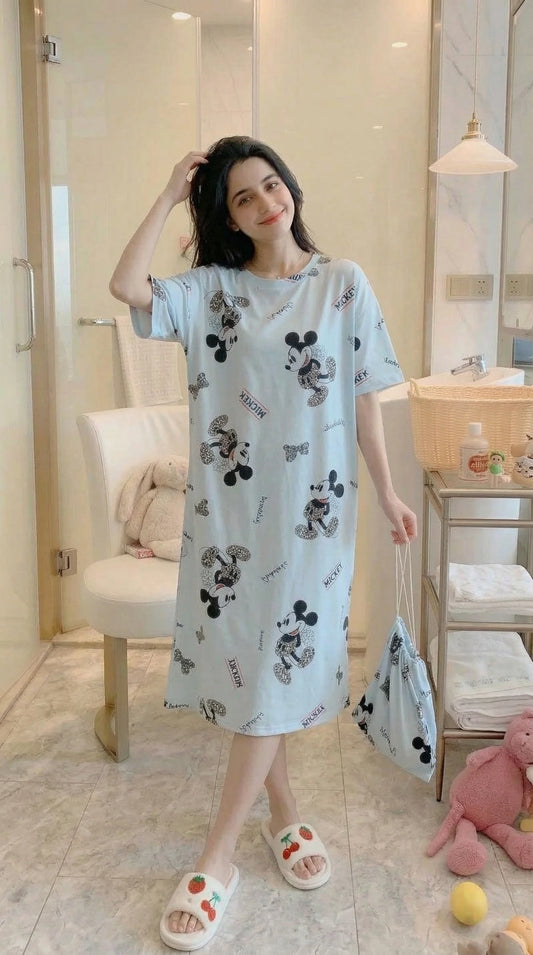 Mickymouse Long Sleepwear + Bag