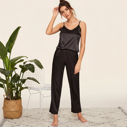 2pcs Nightgown Top and Pants Set